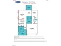 Mattamy Homes Voyageur floor plan showing the layout of the first floor, including the kitchen and living spaces at 98 Tee Time Ter, Benson, NC 27504