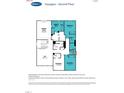 Mattamy Homes Voyageur floor plan showing the layout of the second floor, including the bedrooms and bathrooms at 98 Tee Time Ter, Benson, NC 27504