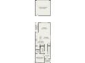 Detailed floor plan showing the layout of the first floor, including kitchen, living, and bedroom areas at 101 Parkland Dr, Pittsboro, NC 27312
