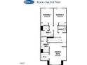 Bryce second floor plan features a primary suite with walk-in closet and two additional bedrooms at 176 Kobus Ct, Garner, NC 27529
