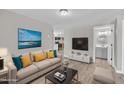 Inviting living room featuring modern decor, stylish furniture, and plenty of natural light at 2080 Saint Paul Church Rd, Roxboro, NC 27574