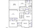 Second floor plan featuring a primary bedroom, primary bath, walk in closets, bedrooms 2-4 and laundry at 243 Augusta Pond Way # 163, Raleigh, NC 27603