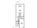 Detailed first floor layout featuring an open concept layout and a one car garage at 30 Twin Birch Dr, Angier, NC 27501