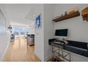 Bright office nook features custom built-ins and desk, providing a stylish workspace within a modern home at 400 W North St # 900, Raleigh, NC 27603