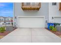 Two car garage of townhome in neighborhood at 5813 Empathy Ln, Raleigh, NC 27616