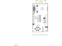 Second floor plan with great room, gourmet kitchen, dining area and deck at 1028 Zelkova Ln, Chapel Hill, NC 27517