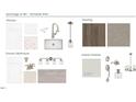 A selection of finishes for a kitchen and bathroom remodel at 744 Ben Ledi Ct, Raleigh, NC 27603