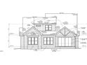 Detailed architectural rendering of a two-story home with siding and shingles at 829 Chapel Ridge Dr, Pittsboro, NC 27312