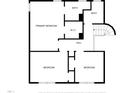 Upstairs floor plan shows layout of main bedroom, additional bedrooms and two bathrooms at 3601 Colonial Ln, Rocky Mount, NC 27804