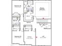Detailed second-floor plan showing bedroom layout and bathroom location at 35 Calabria Ct, Franklinton, NC 27525