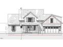 Detailed architectural blueprint showcasing the front elevation of the home at 902 Norwood Ln, Apex, NC 27502