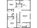 Second floor plan featuring a spacious primary suite, additional bedrooms, a loft, and laundry at 73 Legolas Ct, Middlesex, NC 27557