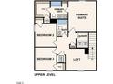 Upstairs floor plan with a primary suite, two bedrooms, and a loft space at 125 Ferry Ct, Rocky Mount, NC 27804