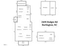 Floor plan of the house at 2409 Hodges Rd, Burlington, NC, showcasing the layout of the rooms and dimensions at 2409 Hodges Rd, Burlington, NC 27217