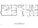 Detailed floor plan showcasing the layout of both levels of the property, including room dimensions and features at 539 N Oneil St, Clayton, NC 27520