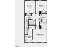 Third floor floorplan highlighting owner's suite, owner's bath, bedrooms 2 & 3, and laundry room at 414 Rowe Way, Knightdale, NC 27545