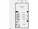 Second floor floorplan with gathering room, kitchen, dining room, deck and half bath at 414 Rowe Way, Knightdale, NC 27545
