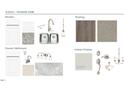 Selection of new home interior finishes including paint, flooring, bathroom & kitchen hardware and fixtures at 1502 Tamarisk Ln, Durham, NC 27703
