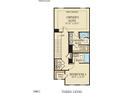 Floor plan highlighting the owner's suite, owner's bath, bedroom 2, bath 2, and laundry at 404 Deercroft Dr, Apex, NC 27539