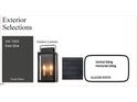Selection of exterior materials including front door color, outdoor lanterns, and vertical siding at 2600 Fayetteville St, Durham, NC 27707