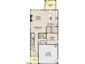 Main floor plan featuring kitchen, guest suite, Gathering room, mud room, and 2 car garage at 4310 Emeline Way # 18, Fuquay Varina, NC 27526