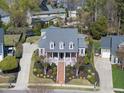 Beautiful aerial shot showcasing the home's setting, landscaping, and neighborhood layout at 227 Walford Way, Cary, NC 27519