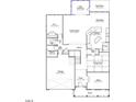 Layout of a home's first floor, highlighting the flow between the kitchen, Gathering room, dining room, and garage at 331 Augusta Pond Way # 173, Raleigh, NC 27603