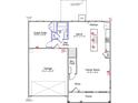 First floor plan showing a guest suite, garage, kitchen, eat-in kitchen and Gathering room at 65 Cordoba Dr, Franklinton, NC 27525