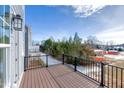Spacious outdoor deck offers scenic views of the surrounding landscape and blue skies at 509 Sherron Rd # 36, Raleigh, NC 27703