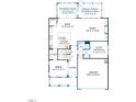 Open-concept first floor featuring a spacious kitchen, Gathering room, and guest bedroom at 3162 Armeria Dr, Apex, NC 27502