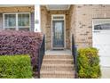 Inviting front entrance with brick steps and manicured landscaping at 401 Molina Ct, Rolesville, NC 27571