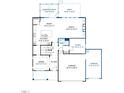 First floor plan featuring kitchen, dining, Gathering, study, garage, and outdoor living spaces at 581 Magnolia Acres Ln, Fuquay Varina, NC 27526