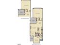 Layout features a two-car garage, casual dining, screened porch, great room, kitchen, bath and bedroom at 300 Calvander Ln, Apex, NC 27539
