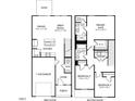 A well-designed floor plan showcases the layout of the first and second floors, including all bedrooms at 1169 Abbott St, Mebane, NC 27302