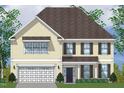Charming home with tan siding, a brown roof, a two-car garage, and lovely landscaping at 20 Bold Dr, Youngsville, NC 27596