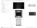 Designer kitchen appliances include a cooktop, vent hood, oven, microwave, and dishwasher at 11549 Helmond Way # 116, Raleigh, NC 27617