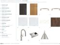 Close-up details of kitchen's cabinets, hardware, countertops, backsplash, flooring, faucet, sink, and lighting at 11549 Helmond Way # 116, Raleigh, NC 27617