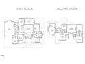 Detailed floor plan showcasing the layout of the first and second floors of this beautiful home at 1216 Barcroft Pl, Raleigh, NC 27615