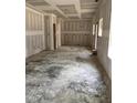 Large kitchen and breakfast room under construction featuring windows and door to rear yard at 268 Dove Rd, Cameron, NC 28326