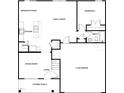 Detailed floor plan showcasing the layout of the first floor, including a kitchen, Gathering room, and garage at 290 Shiloh Way, Mebane, NC 27302
