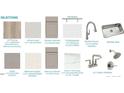 Design selections include LVP flooring, quartz counters, stone gray cabinets, stainless steel faucet and kitchen sink at 766 Old Station Pointe, Angier, NC 27501