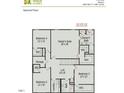 Second floor floorplan featuring the owner's suite, three bedrooms and a loft at 49 Olivia Crossing Ct # 43, Four Oaks, NC 27524