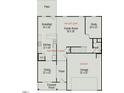 First floor floorplan showing kitchen, Gathering room, study, and breakfast nook at 49 Olivia Crossing Ct # 43, Four Oaks, NC 27524