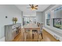 Charming dining room featuring hardwood floors, natural light, and stylish furnishings at 602 Dunbar St, Durham, NC 27701