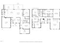 Detailed floorplan showcasing the layout of this lovely home, including bedrooms, garage, and living areas at 1121 White Oak Creek Dr, Apex, NC 27523