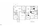 Detailed floorplan showcasing layout of first and second floors at 2118 Cherry Creek Rd, Haw River, NC 27258