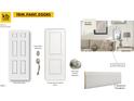 Interior finishes including doors, hardware, wall paint color, and baseboard trim throughout the house at 100 Chestnut Oak Ln, Lillington, NC 27546