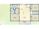 Detailed floor plan showcasing the layout of this home with the location of each room, bathroom and porch at 129 Grace Pond Ave, Benson, NC 27504