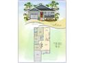 Detailed floor plan showcasing 'The Asher' layout with 1405 sq ft, including the first floor layout at 163 Grace Pond Ave, Benson, NC 27504