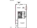 First-floor plan featuring a spacious kitchen, great room, breakfast nook, foyer, and two-car garage at 6960 Doddridge Ln # 15, Cary, NC 27519